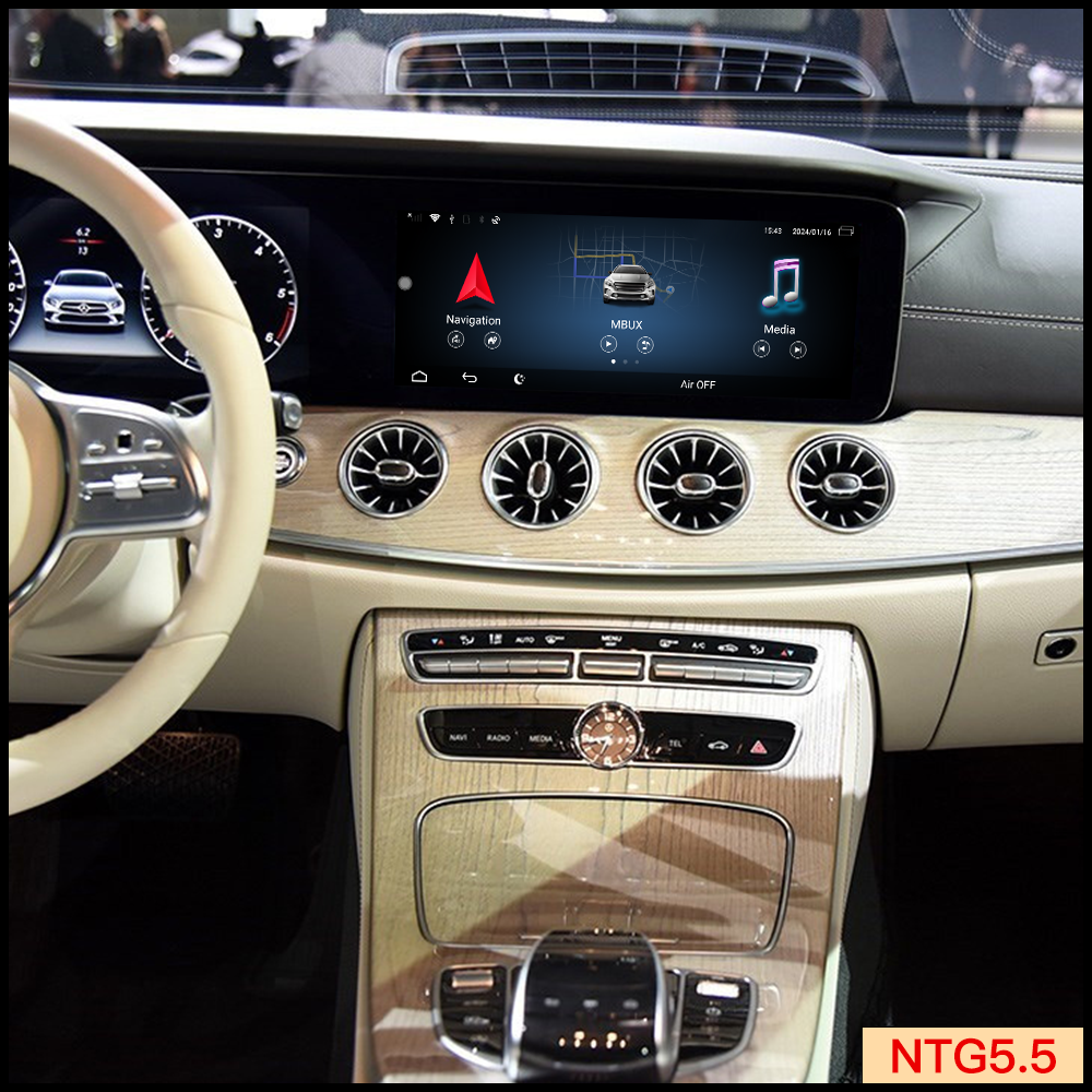 Apple CarPlay Mercedes S-Class W222 V222 X222 A217 C217 12.3" Non-Touch Upgrade Touchscreen,Wireless Android Auto,Full-Screen Mirror & Split-Screen Apps,Google Play,360° & Backup Camera Support 
