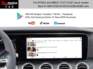 Hualingan Wireless Carplay Box,for C238 A238 Mercedes E Class MBUX Screen Wireless Android Auto Video Youtube Netflix Spotify Hulu Games,With Or Without OEM Wired CarPlay Android 13 Navigation