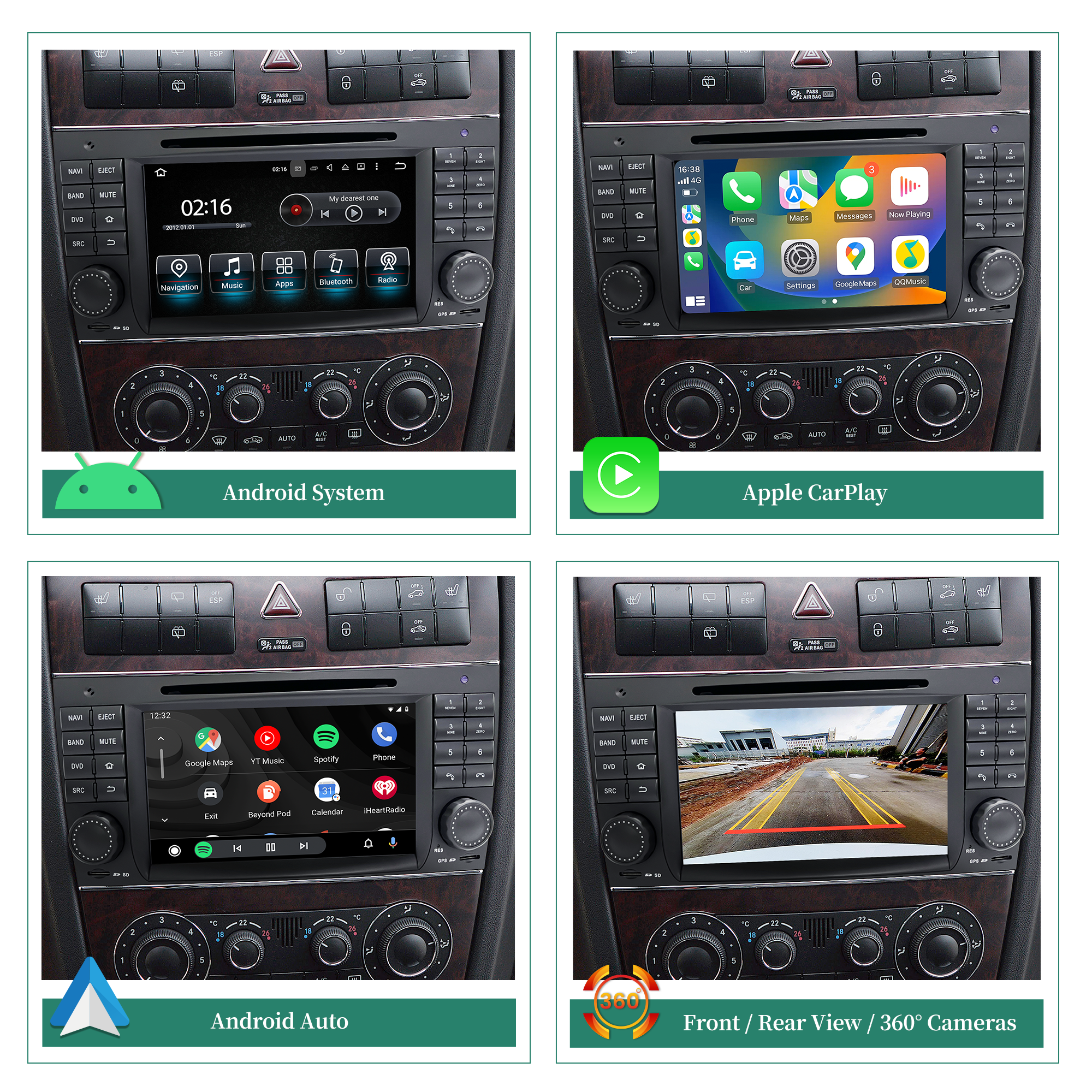 HL-8731 W463 W203 Android Radio for Mercedes C-G-Class 2 din Radio car play