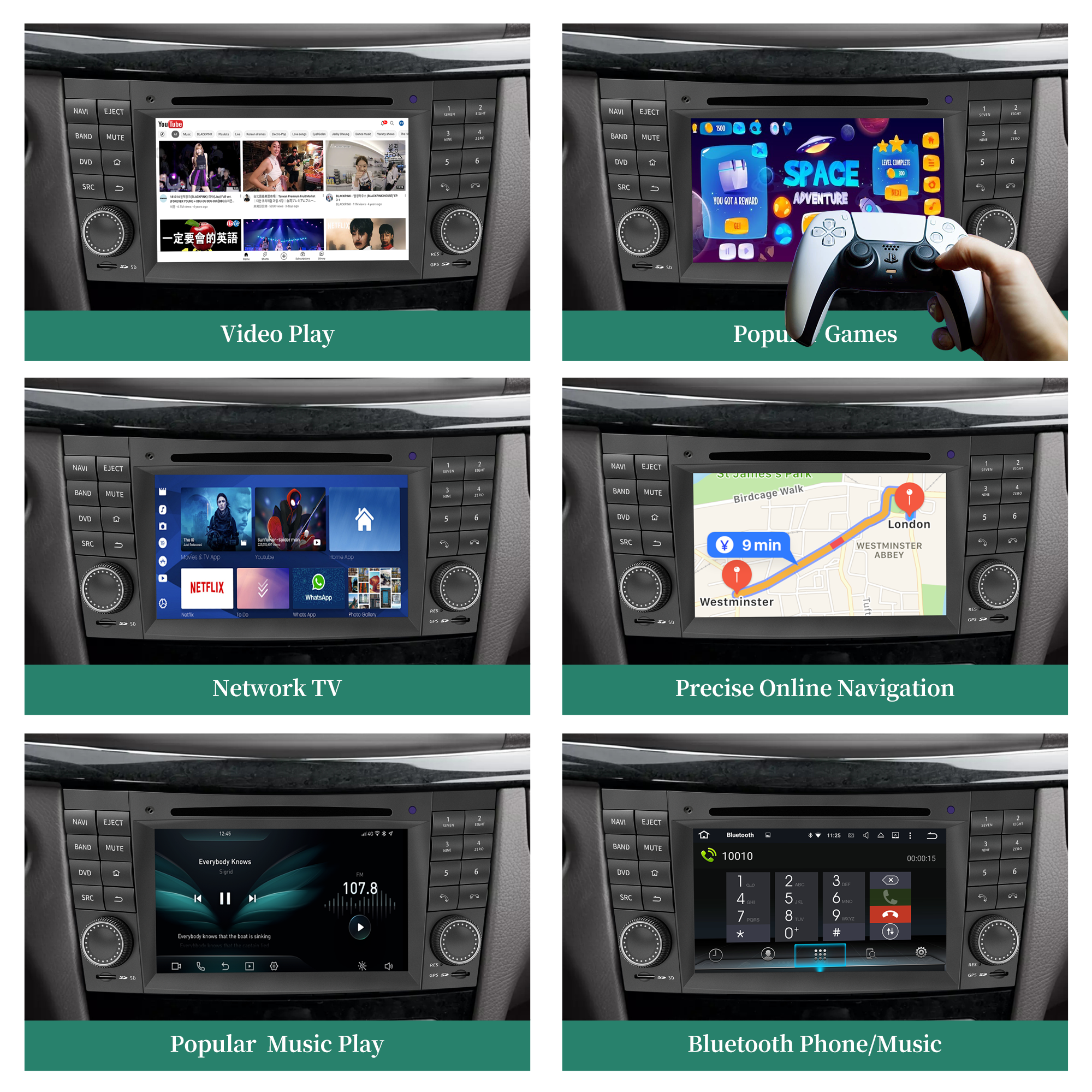 HL-8797 Radio W211 W219 C219 W463 W209 C209 Android for Mercedes E-G-CLS-CLK Class Video