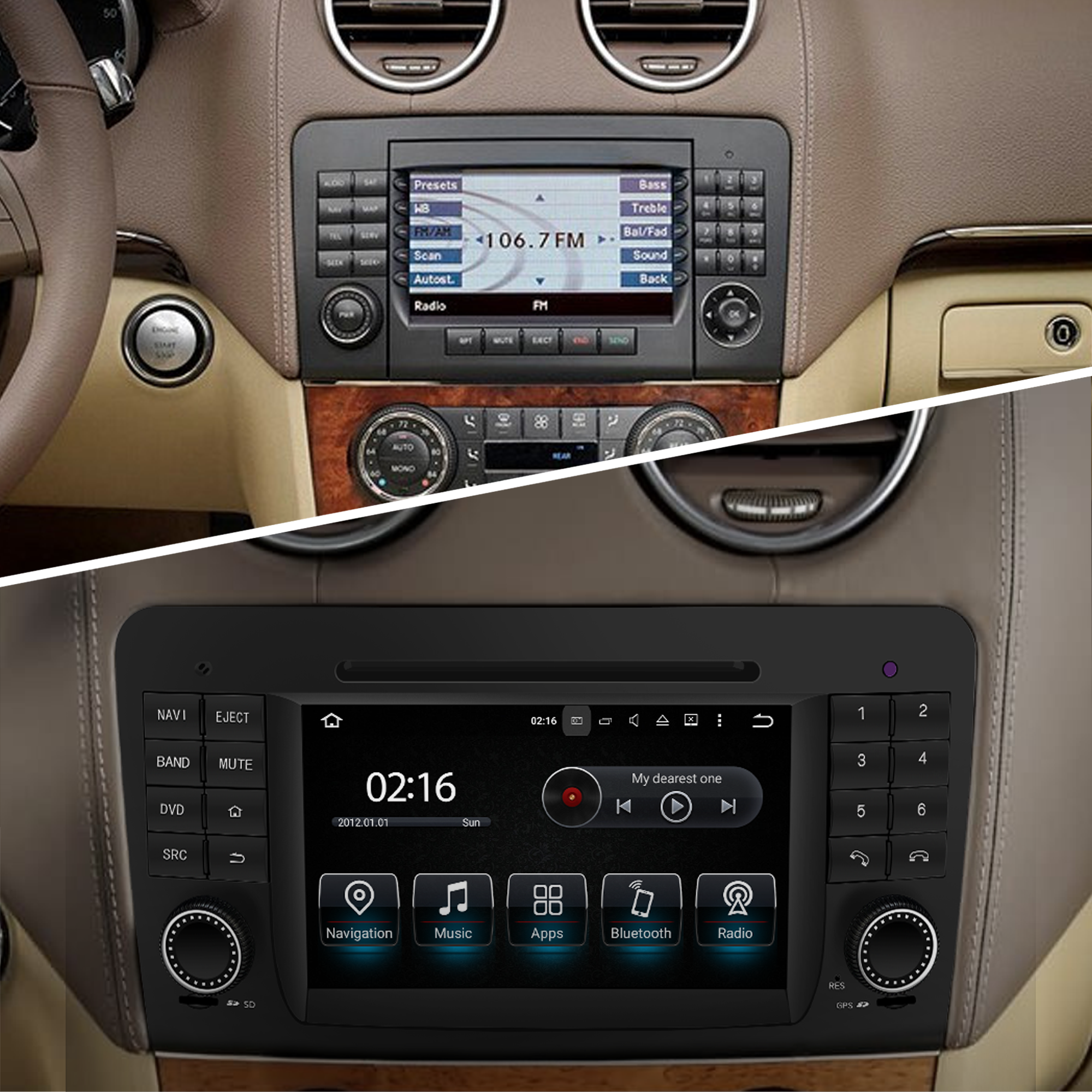 Hualingan HL-8823 autoradio mercedes ml w164 gl x164 Stereo Radio upgrade PK
