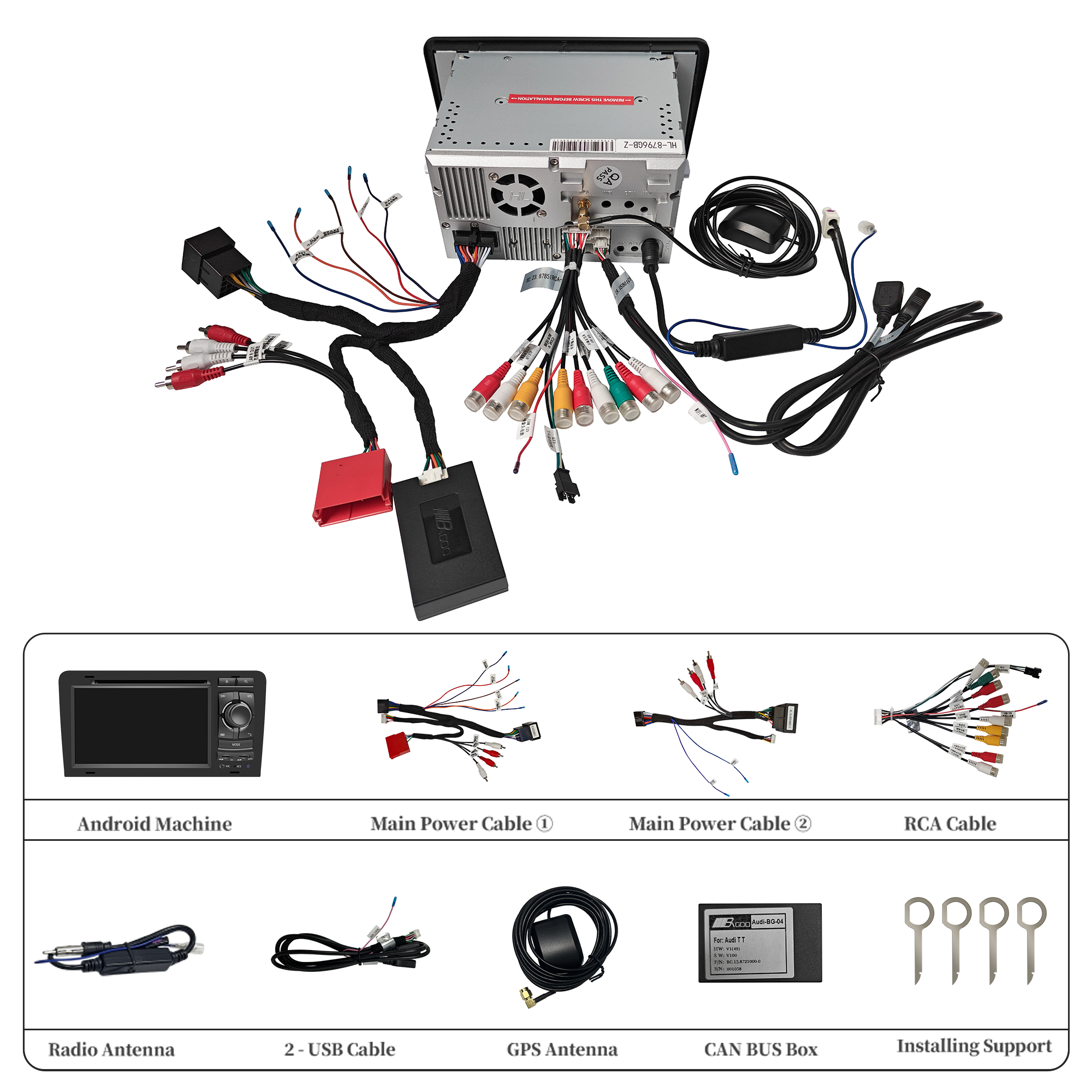 hualingan hla-8796 Audi A3 8P Radio Double Din Car Stereo Dash Kit 配件