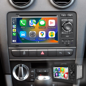 Audi A3 8P Radio Double Din Car Stereo Dash Kit Upgrade 7 inch Touch Screen Radio A3 CarPlay Android Auto GPS Navigation Support Backup Cameras Netflix Spotify Prime Video Twitch Qualcomm 64GB