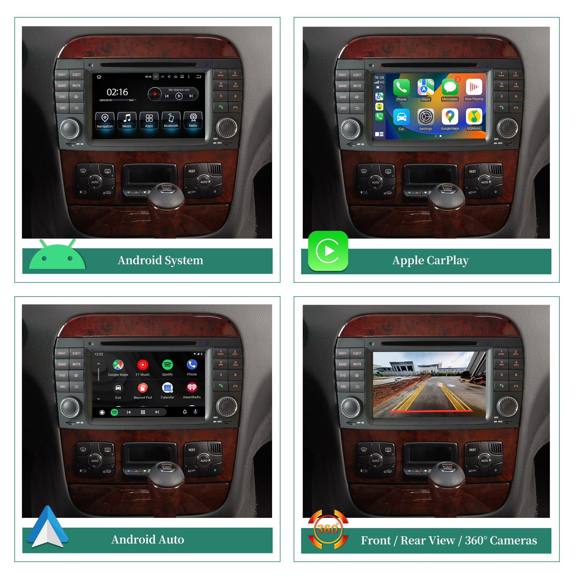 Hualingan Autoradio for Mercedes Benz S W220 CL W215 Radio Stereo Head Unit Upgrade 7