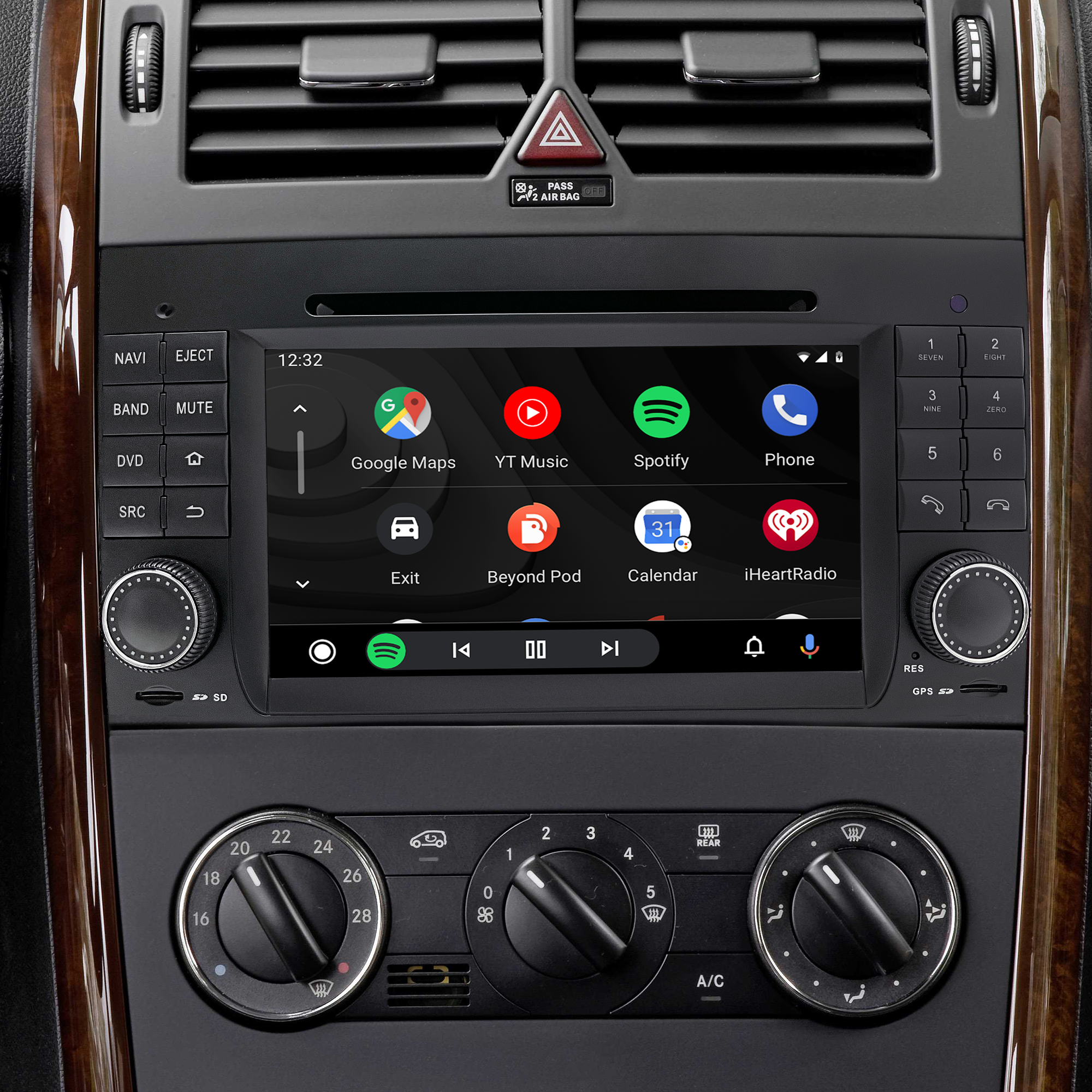2 Din Radio Mercedes Sprinter A-B-Viano-Vito VW Crafter Aftermarket Stereo Kit 7 Inch TouchScreen Apple Carplay Andriod Auto Full Screen DVD Wifi 2004 2005 2006 2007 2008 2009 2010 2011 2012 2013