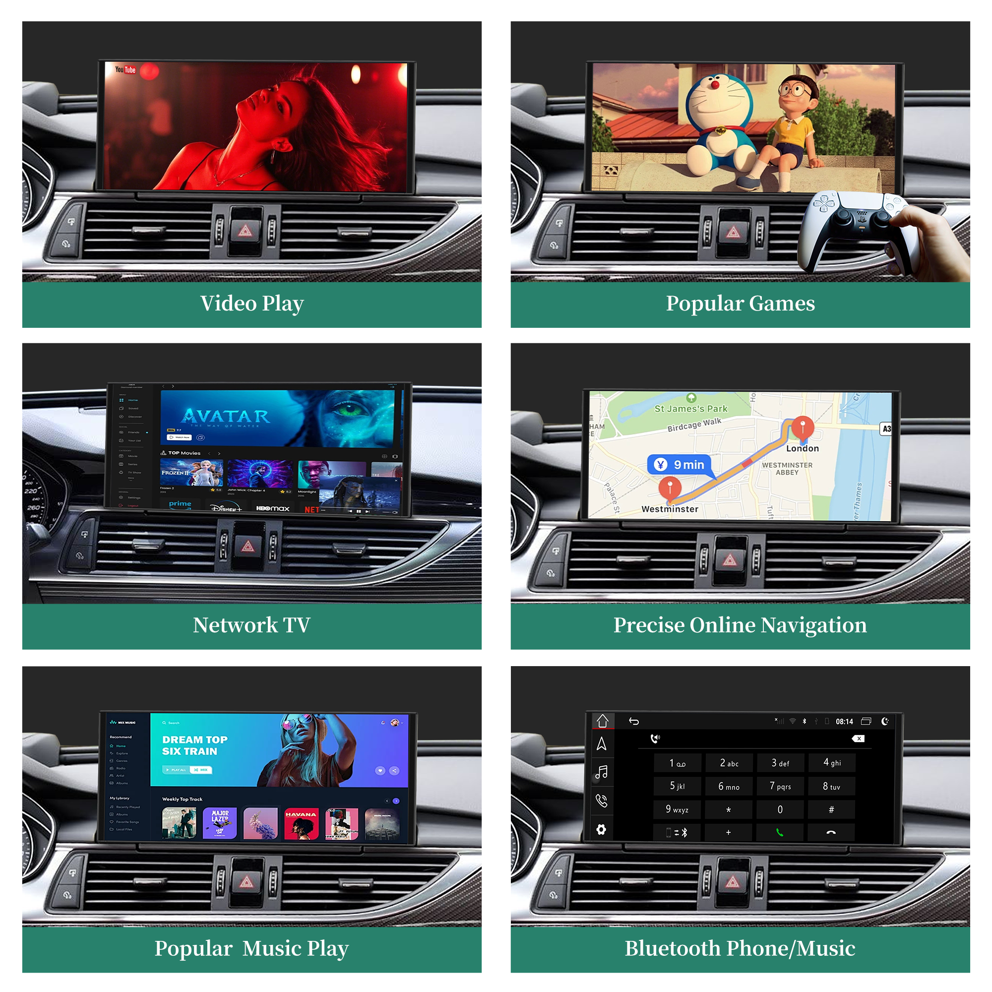 Hualingan HLA-1019 1219 A6 C7 A7 4G8 android auto carplay