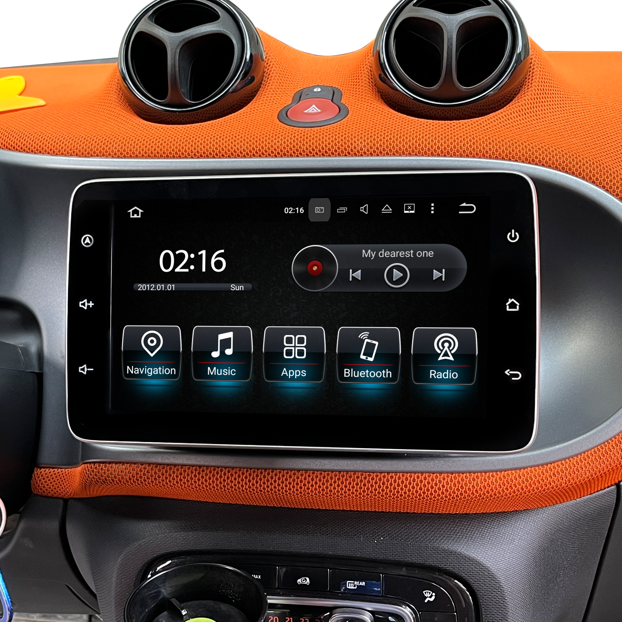 Hualingan Smart Fortwo/Forfour 2015-2018 Android Radio Head Unit 9.0 inch TouchScreen Car Stereo Upgrade Car GPS Navigation Wireless Apple CarPlay Fullscreen Audroid Auto Wifi 4G Bluetooth