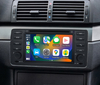 BMW E46 Car Radio Replacement BMW 3 Series M3 Upgrade 7 Inch Touch Screen Double Din Head Unit Wired Wireless CarPlay Android Auto MirrorLink Wifi Reverse Cameras RDS DVD GPS Navigation Bluetooth 