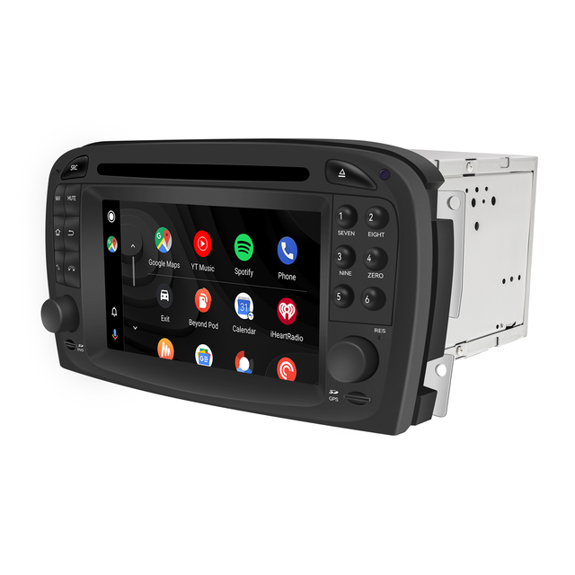 Hualingan Android Head Unit Upgrade Mercedes C Class W203 6.2 Inch TouchScreen Wireless CarPlay Android Auto Car Video Youtube Netflix Spotify Hulu Online Games Navigation GPS Bluetooth DVD