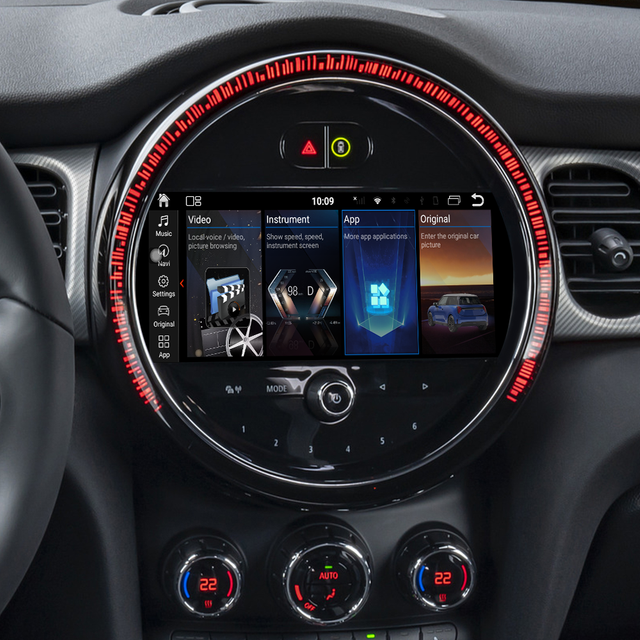 Mini Hatch Android Auto Wireless Adapter for F55 F56 Mini Cooper Jcw One NBT 8.8in Without Touch Android 13 Mirror Link Apple CarPlay Spotify Full Screen Wi-Fi Internet Social Media Streaming TikTok