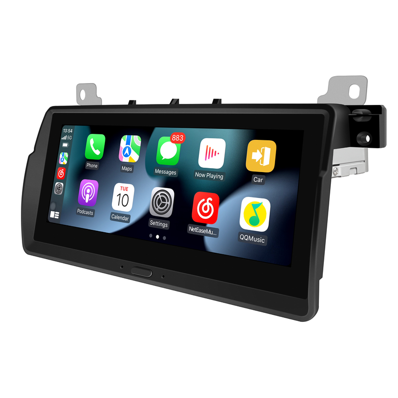 Autoradio BMW E46 Android Radio BMW 3 Series Upgrade 8.8 Inch Touch Screen Aftermarke Head Unit Wireless Apple CarPlay Android Auto Bluetooth WiFi Reverse Cameras 328i 325i 335i 330i 328xi 320d 320i