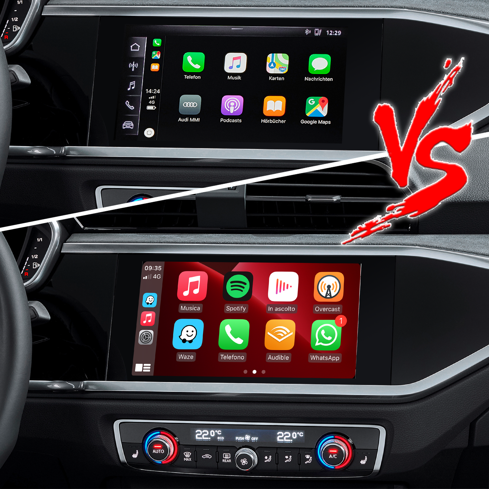 Hualingan hla-310 apple carplay android auto Audi Q3 SQ3 RS Q3 pk
