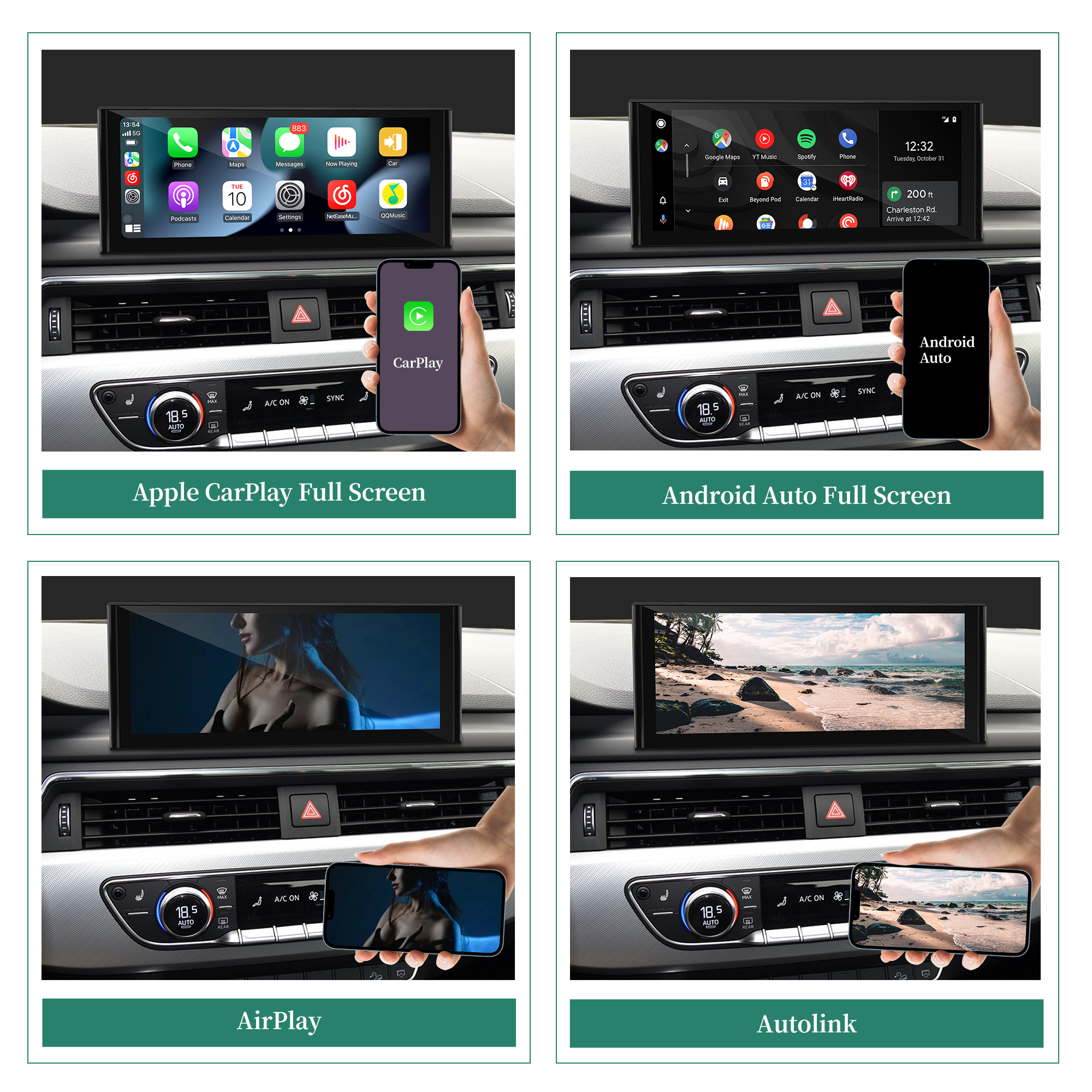 Hualingan hla-8861 Audi A4 S4 RS4 A5 S5 RS5 B9 screen Mirroring