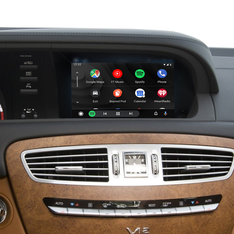 Mercedes W221 C216 S/CL-Class NTG 3.0 Apple CarPlay Upgrade 9.33 Android Screen Wireless Android Auto Full (Split) Screen Mirroring App Netflix YouTube Spotify Wi-Fi Navigation Waze Vehicle Cameras