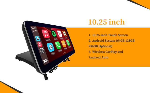 Mercedes C Class W204 NTG 4.0 Apple CarPlay Wireless Android Auto Mirroring Full Screen To 10.25 inch Android Screen Navigation Google Maps Netflix YouTube TV Spotify Twitter Vehicle Cameras WiFi