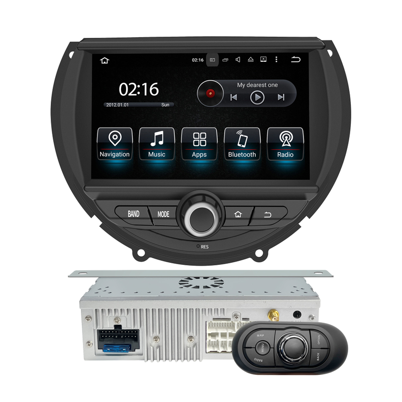 Mini Cooper Android Auto F54 F55 F56 F57 F60 Radio Upgrade 7-inch Touch Screen Wireless Apple CarPlay Split Screen Mirroring Full Screen iPhone Navigation Waze Netflix TikTok Twitter Reverse Cameras
