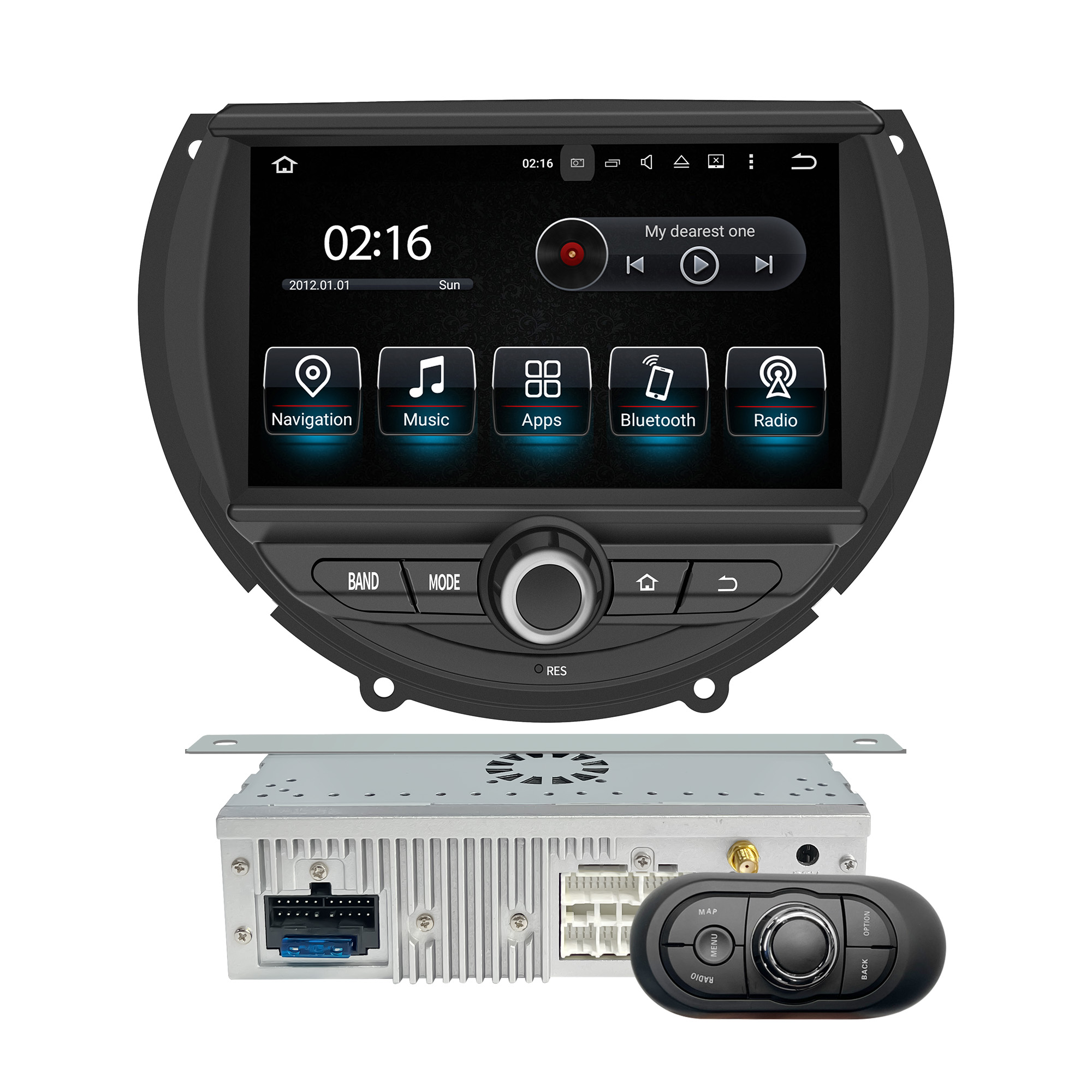 Mini Cooper Stereo Upgrade for BMW Mini Clubman One JCW F54 with Apple CarPlay Car Radio Netflix 7" TouchScreen Android 13 BT RDS AM FM Navi Head Unit Replacement HL-8845