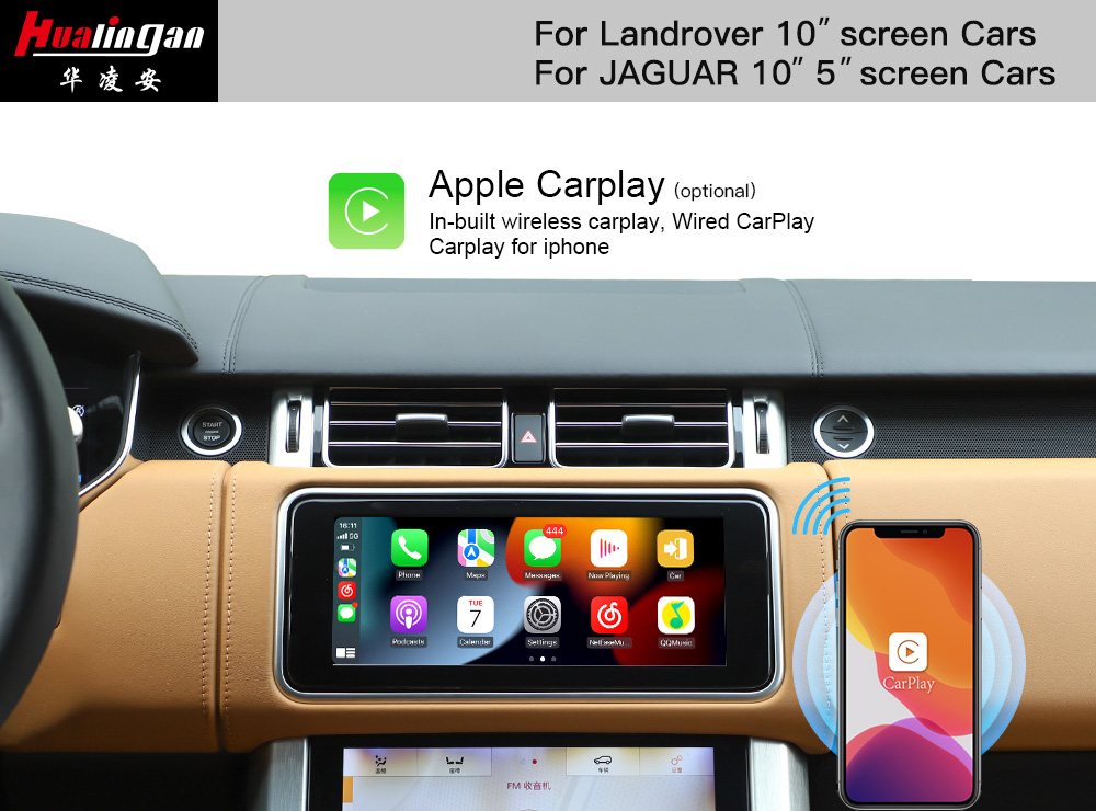 Hualingan Range Rover L405 Screen Upgrade CarPlay Ai BOX Android 12 Apple CarPlay Retrofit Fullscreen Mirroring Navigation Maps 2018-2022 Wifi Reversing Camera TWO Touch Screen