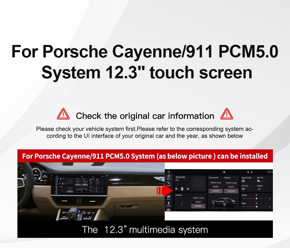 HL-904 Hualingan Upgrade Porsche PCM 5.0 Apple CarPlay FullScree