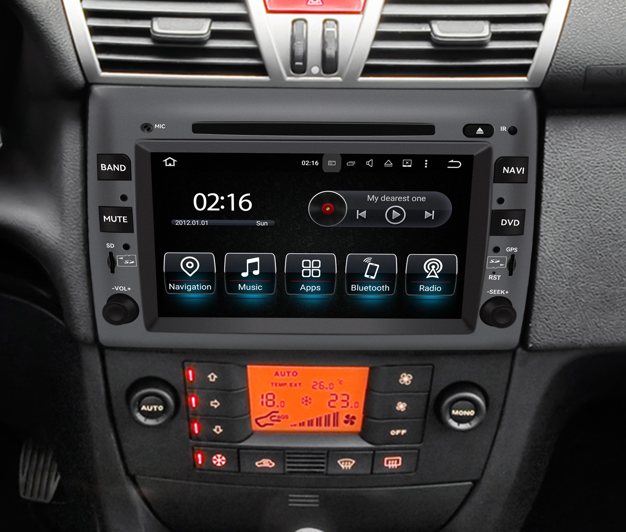 Hualingan Fiat Stilo Radio Android Head Unit 8.0 inch TouchScreen Car Stereo Upgrade Car GPS Navigation Wireless Apple CarPlay Fullscreen Audroid Auto Bluetooth Music Autoradio Wifi