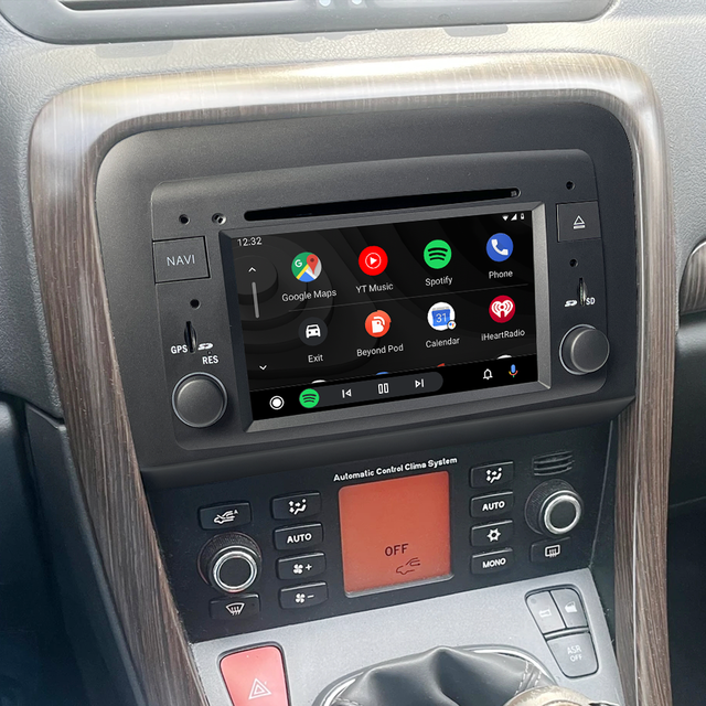 Fiat Croma Stereo Radio Upgrade Fit 6.2 Inch Touch Screen Autoradio Wireless Apple CarPlay Android Auto Navigation DVD Android 13 Apps Netflix Spotify Prime Video Disney+ Hulu Twitch Paramount+