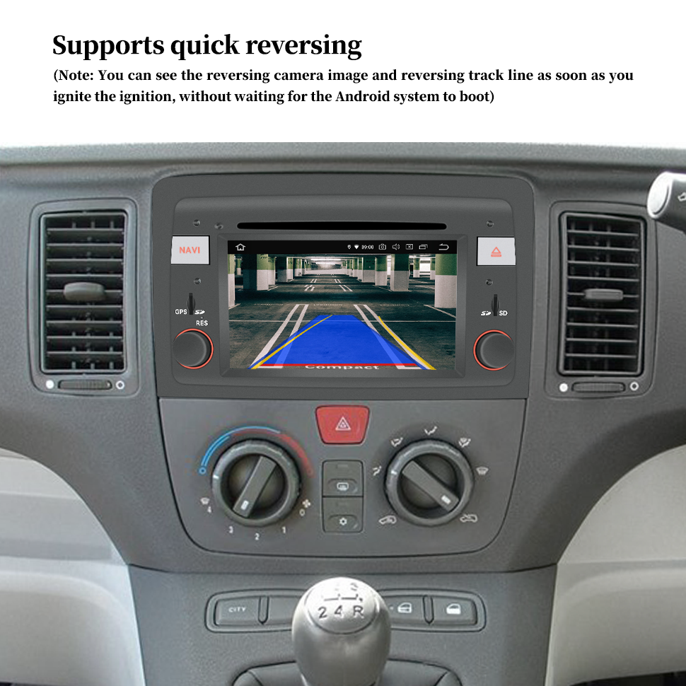 hla-8718 Hualingan Fiat Idea Lancia Musa Radio Backup Cameras