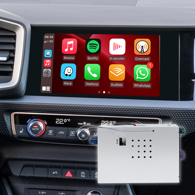 Hualingan 3 in1 Android Adapter for Audi A1 S1 Q3 SQ3 RSQ3 MIB2P MIB3 Wireless Apple CarPlay Android Auto Screen Mirror Link to Phone Full Screen Navi Netflix Spotify Prime Video Reddit Twitch Siri