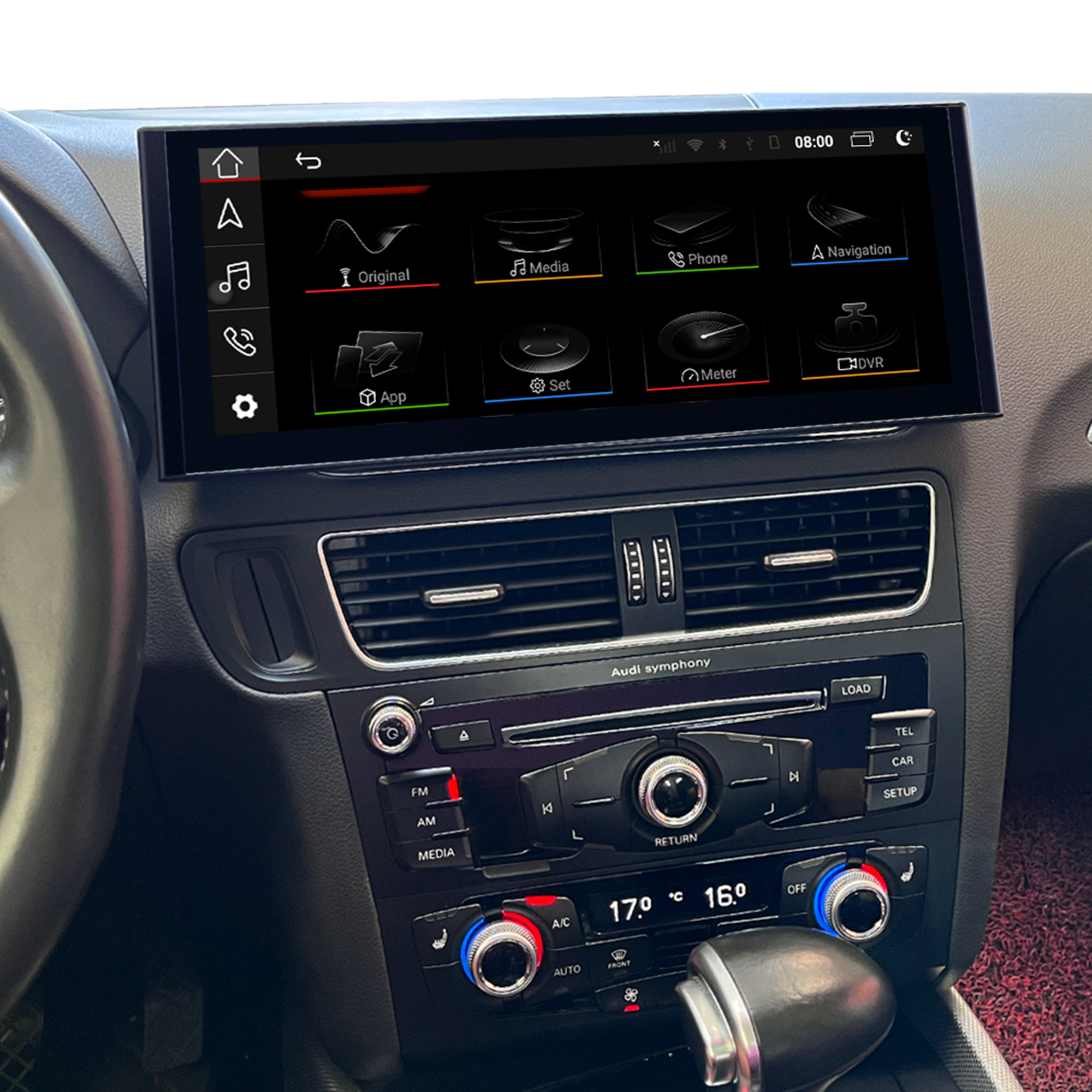 Android Auto Android Multimedia Apple CarPlay for Audi Q5 SQ5 RSQ5 MMI 3G,Phone Mirror Full Screen to 12.3 Touch Screen Access Apps Navigation Netflix YouTube Spotify Twitter Reddit WhatsApp TikTok