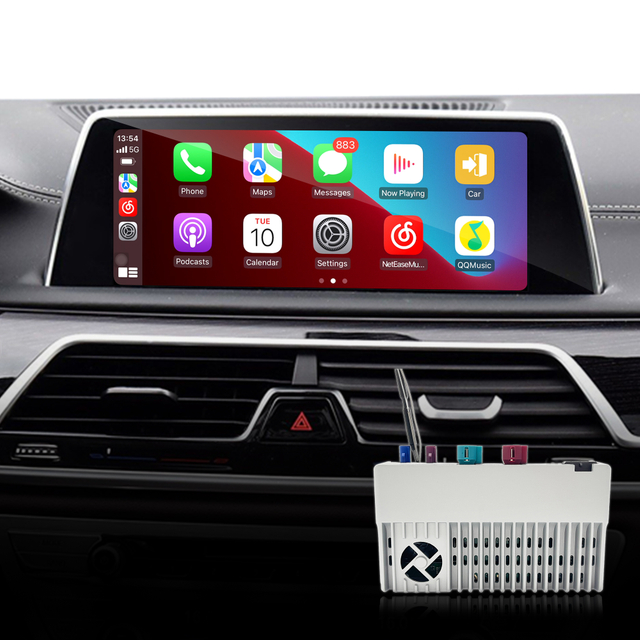 Hualingan CarPlay Adapter for BMW 7 Series NBT EVO iD6 G11 G12 Wireless CarPlay Android Auto Screen Mirror 8.8/10.25 iDrive Screen Android Apps Waze Spotify Netflix Games Weibo VK Tumblr ShareChat