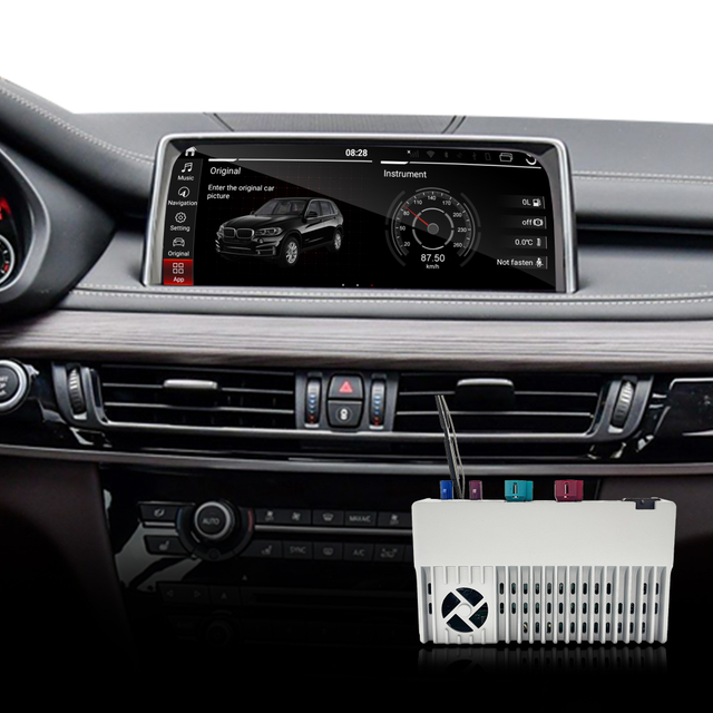 Hualingan CarPlay Adapter for BMW X5 F15 F85 NBT EVO iD6 Android Auto Wireless CarPlay iPhone Screen Mirror 8.8/10.25 iDrive Screen Android Apps Navigation Waze Netflix Spotify GoodShort Rave Tubi HBO