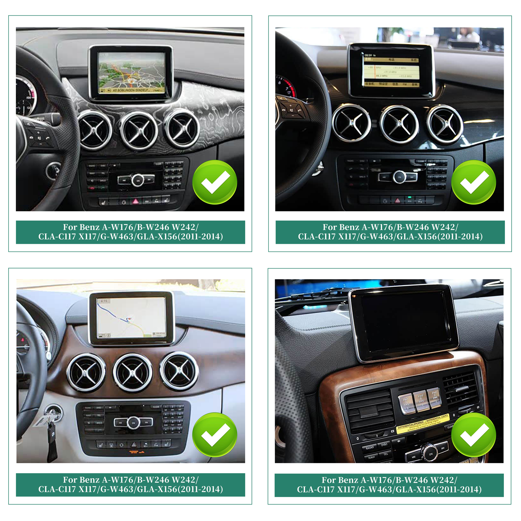 hualingan hla-1048 hla-1248 Mercedes  A B CLA G GLA Interior 