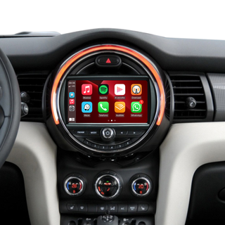 6.5 Mini Cooper NBT F56 Apple CarPlay Retrofit 7-inch Touch Screen Wireless Android Auto Spotify Twitter Navigation Waze Vehicle Cameras Android Apps Games Music Movies TV Receive Calls Via Bluetooth