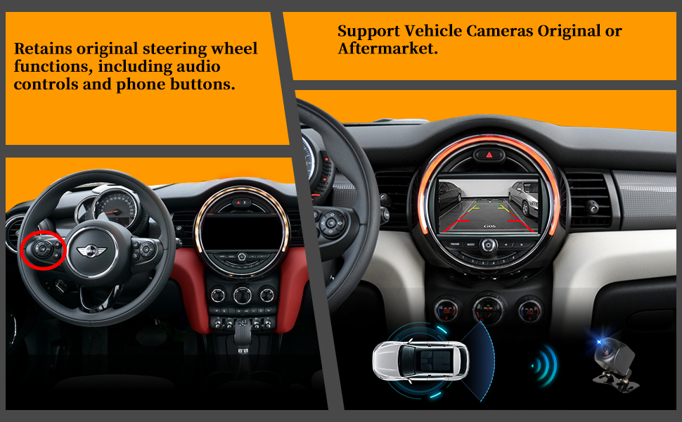hualingan hla-8836 Mini Cooper NBT F54 F55 F56 F57 F60 Vehicle Cameras steering wheel