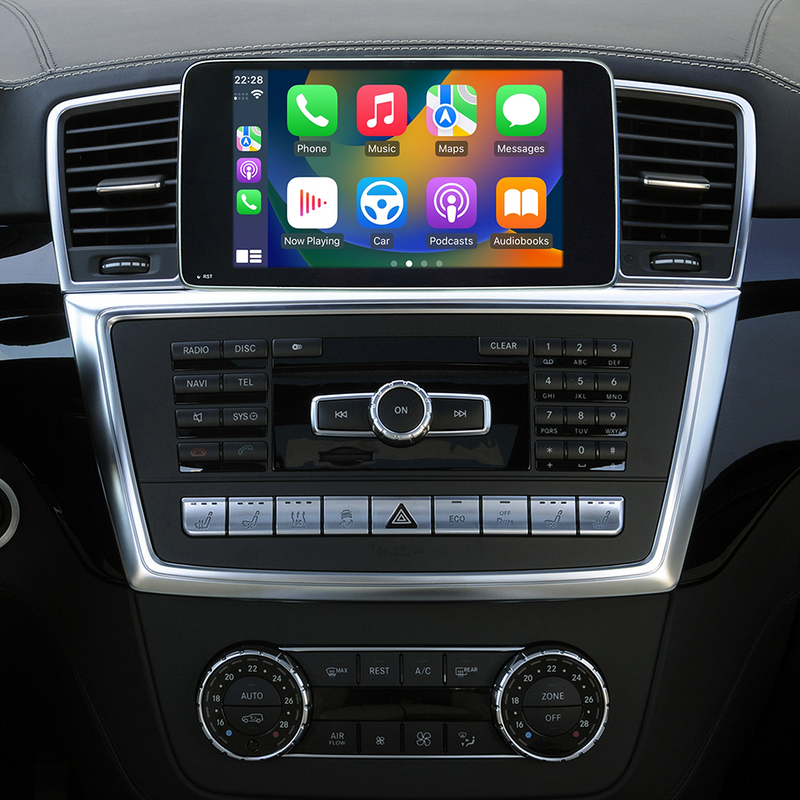 Mercedes NTG 4.5/4.7 GL X166 ML W166 Apple CarPlay Upgrade 9 inch Androdi Screen Android Auto Full (Split) Screen Mirroring App Netflix Spotify Wi-Fi USB Navigation Google Maps Vehicle Cameras 