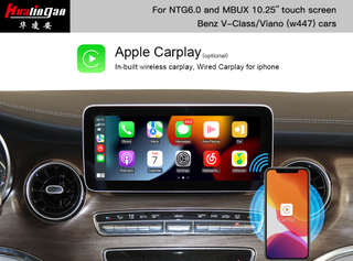 Hualingan Android CarPlay Box,for Mercedes Vito/V-class W447 MBUX Screen,Wireless CarPlay Android Auto,Video Youtube Netflix Spotify Hulu Games,With Or Without OEM Wired CarPlay