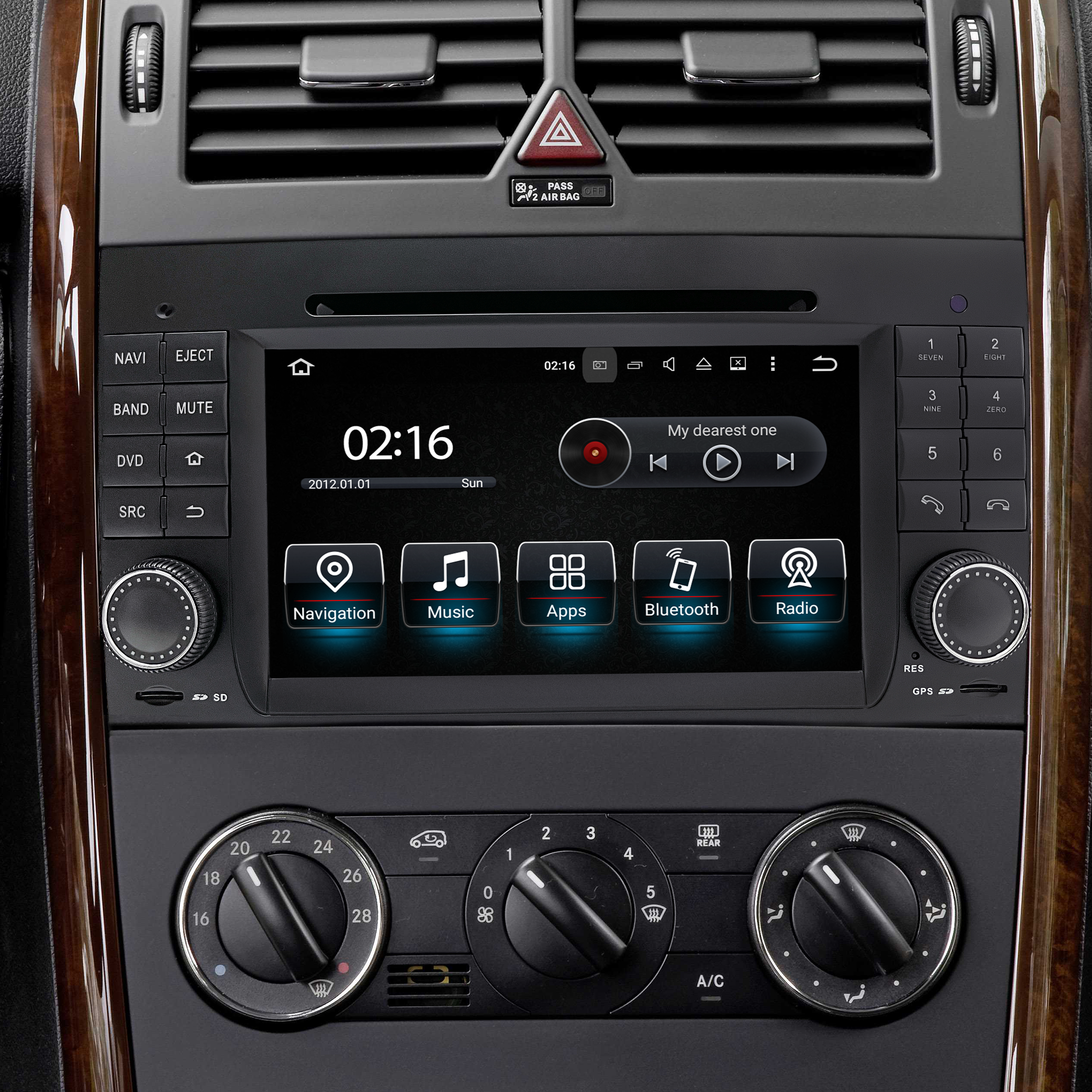 2 Din Radio Mercedes Sprinter A-B-Viano-Vito VW Crafter Aftermarket Stereo Kit 7 Inch TouchScreen Apple Carplay Andriod Auto Full Screen DVD Wifi 2004 2005 2006 2007 2008 2009 2010 2011 2012 2013