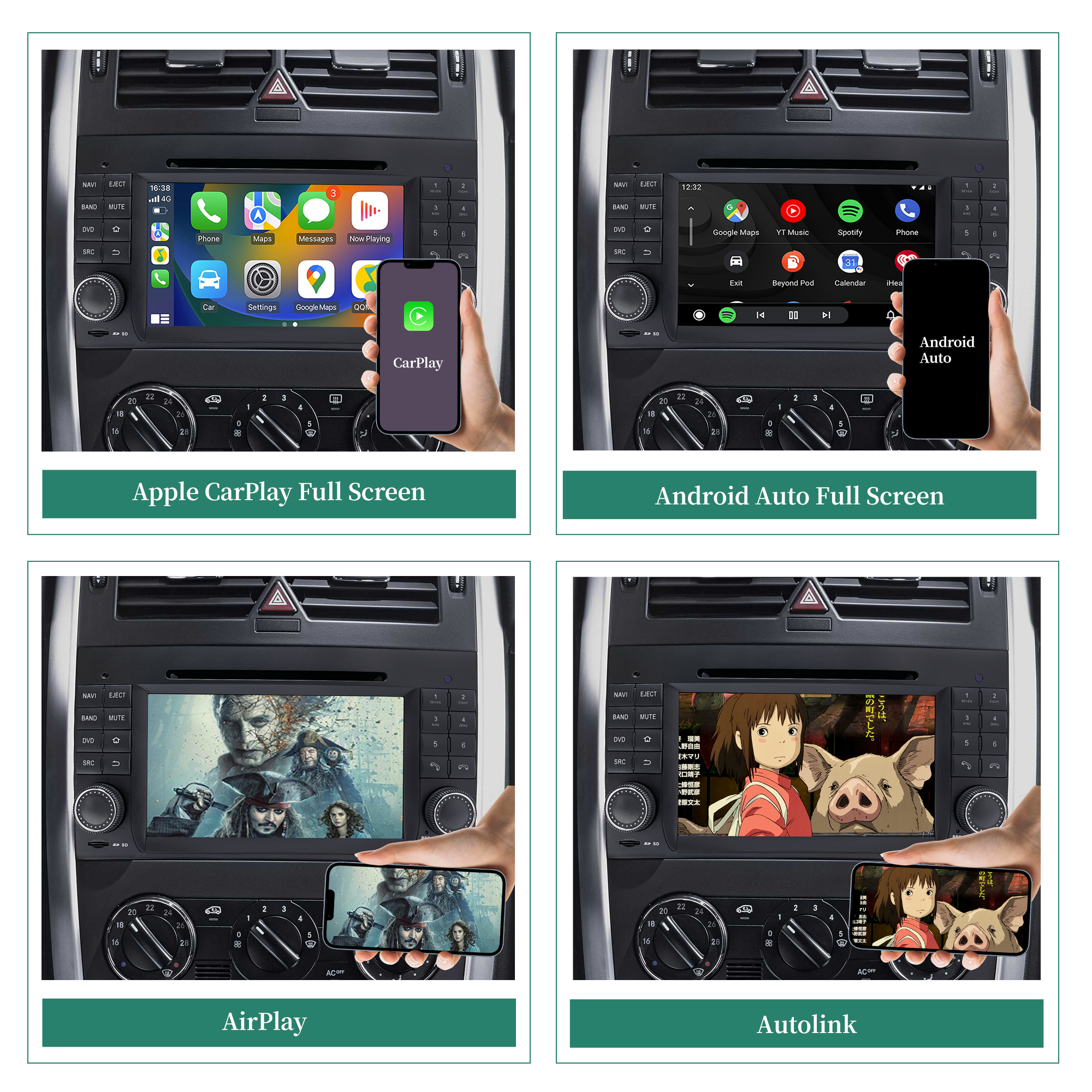 Hualingan HL-8822 Autoradio for Mercedes W169 W245 W639 W906 VW Crafter 2 Din Radio Stereo Upgrade Screen Mirror