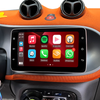 Smart Car Radio Replacement Fortwo Forfour 453 2014-2019 Upgrade 9 inth HD Touchscreen Double Din Stereo Apple CarPlay Andriod Auto FullScreen Voice Control MirrorLink Backup Camera WiFi Netflix