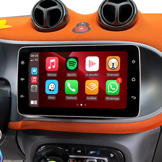 Smart Car Radio Replacement Fortwo Forfour 453 2014-2019 Upgrade 9 inth HD Touchscreen Double Din Stereo Apple CarPlay Andriod Auto FullScreen Voice Control MirrorLink Backup Camera WiFi Netflix