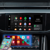 Hualingan 3 in1 Android Adapter for Audi A6 A7 A8 Q6 Q7 Q8 MIB2P MIB3 Wireless Apple CarPlay Android Auto Screen Mirror Link to iPhone Full Screen Navi Netflix Spotify Reddit Twitch Waze Games Siri