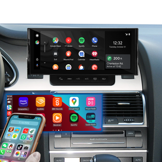 Audi Q7 SQ7 RSQ7 MMI 3G Wireless Apple CarPlay Android Auto Kit 10.25 Touch Screen Screen Mirroring,Android Multimedia Apps Navigation Google Maps Netflix YouTube Spotify TikTok Reddit Games Facebook