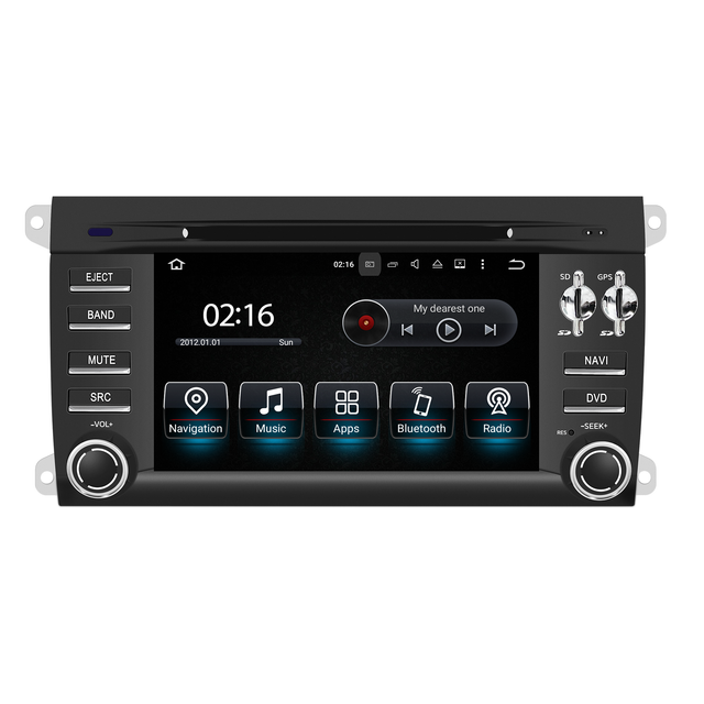 Hualingan Porsche Cayenne Radio Android Head Unit Bluetooth 7.0 inch TouchScreen Car Stereo Upgrade Car GPS Aftermarket Navigation Wireless Apple CarPlay Fullscreen Audroid Auto