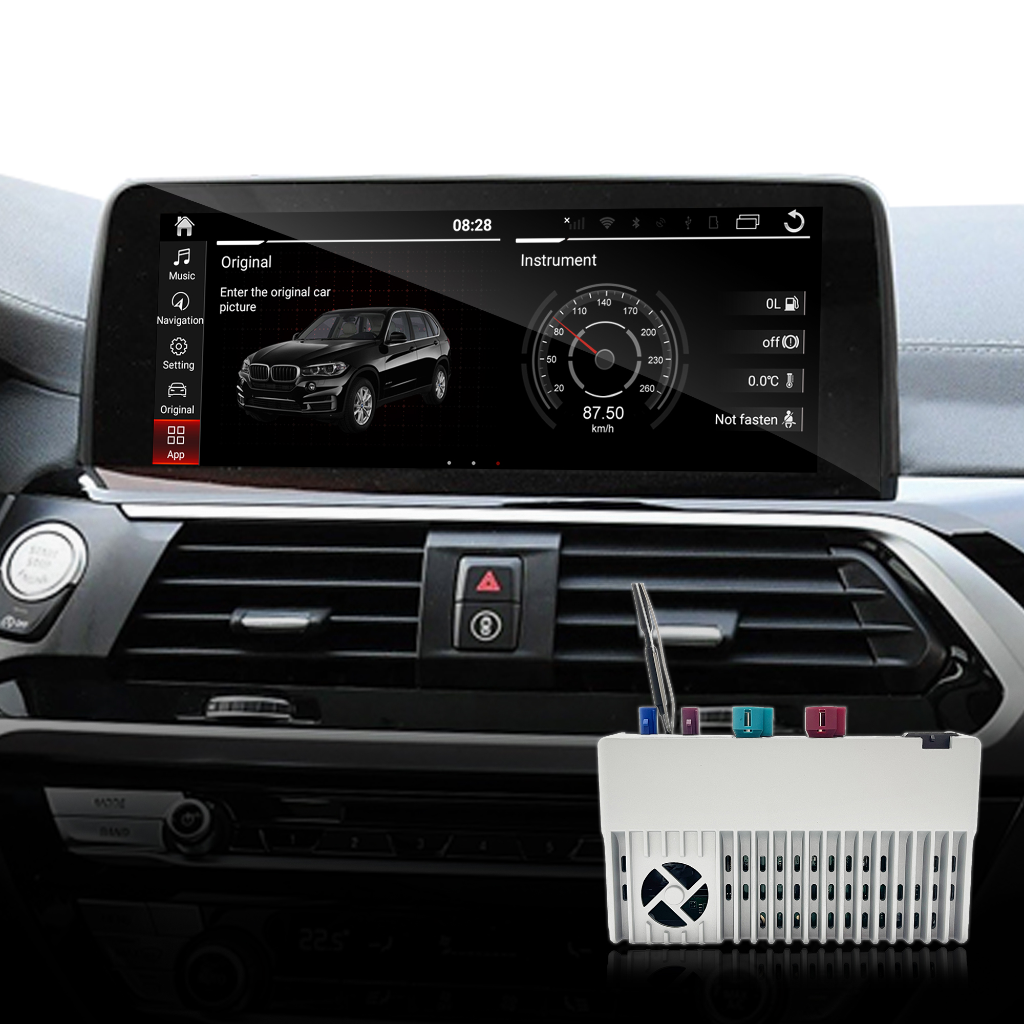 Hualingan CarPlay Adapter for BMW X3 F25 G01 NBT EVO iD6 Wireless CarPlay Android Auto Phone Screen Mirror 8.8/10.25 iDrive Screen Android Apps Navigation Waze Netflix Spotify Crunchyroll Rave iQIYI