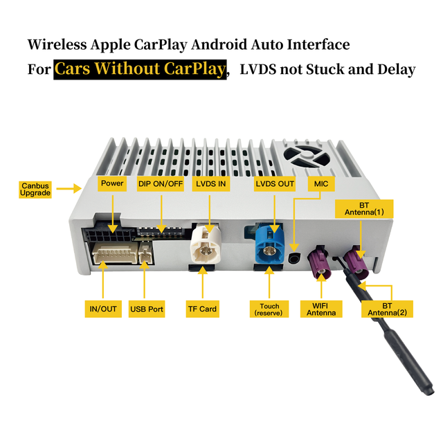 CarPlay Zlink For Volvo V60 Box Android Auto Wireless Wi-Fi LVDS Interface Is for Special Car, Compatible Car With Or Without OEM Wired CarPlay