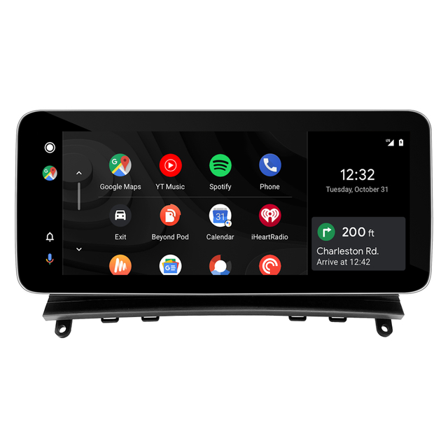 Mercedes C Class Android Auto 12.3 Touch Screen for NTG 4.0 W204 C204 S204 Radio Apple CarPlay Wireless Mirroring Full Screen Navigation Google Maps Netflix YouTube TV Spotify Vehicle Cameras