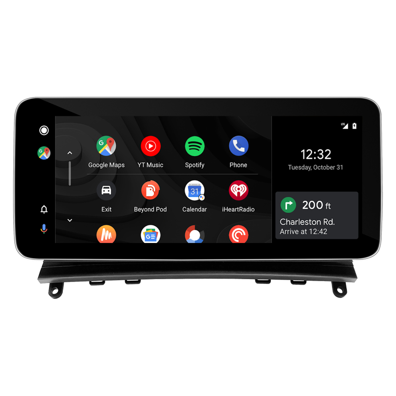 Mercedes C Class Android Auto 12.3 Touch Screen for NTG 4.0 W204 C204 S204 Radio Apple CarPlay Wireless Mirroring Full Screen Navigation Google Maps Netflix YouTube TV Spotify Vehicle Cameras