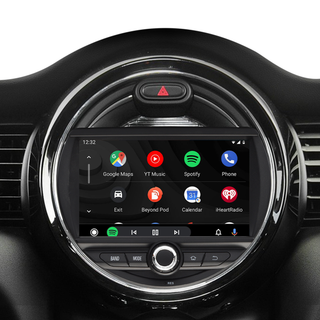 Mini Cooper F55 Apple CarPlay install 7-inch Android Touch Screen Wireless Android Auto TikTok Navigation Vehicle Cameras Download Android Apps Games Music Movies TV Receive Calls Via Bluetooth