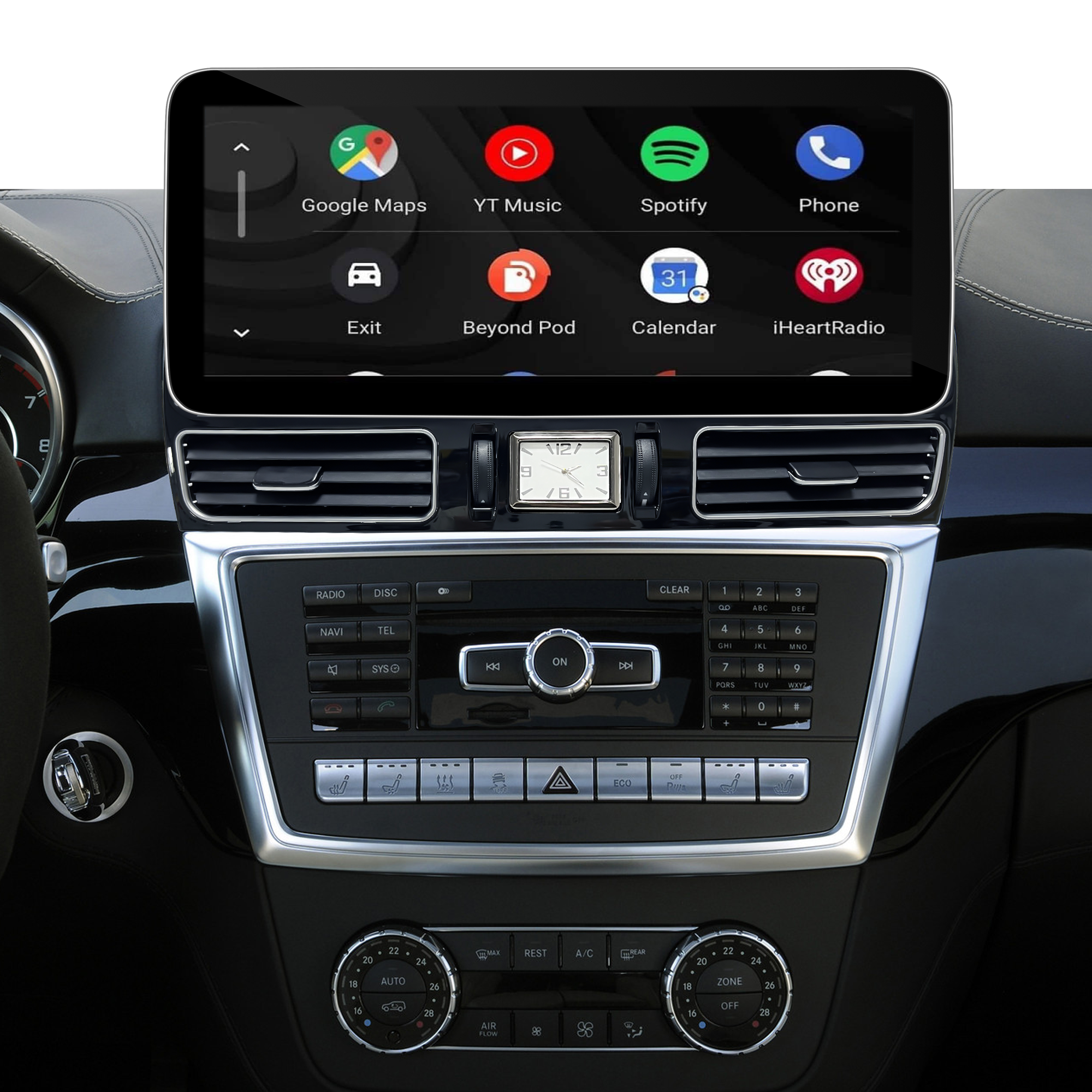 android auto hualingan hla-1201 Mercedes GL X166 ML W166