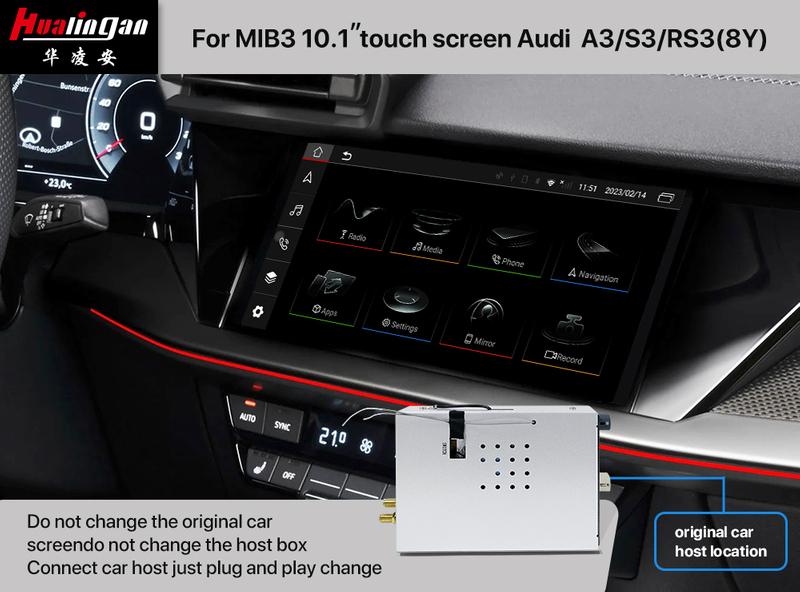 Hualingan Wireless Apple CarPlay for Audi MIB 3 A3 S3 RS3 (8Y) Android