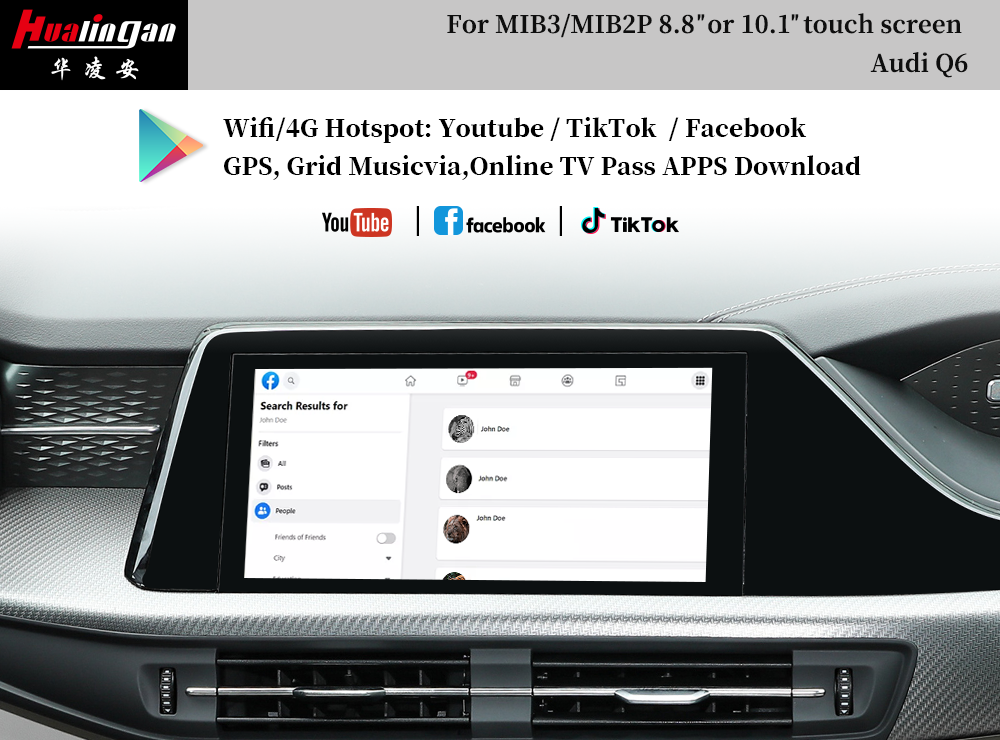 Carplay Ai BOX Android 11 Audi Q6 MIB2 Wireless Apple Carplay Android Auto Wireless Android Car Play Full Scree Mirror Android 12 Wifi 4G AHD Camera Multimedia GPS Goggle Maps 